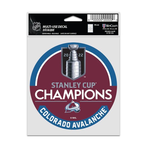 Fanatics Samolepka Colorado Avalanche NHL 2022 Stanley Cup Champions 3.5'' x 5'' Fan Decal% 1 ks