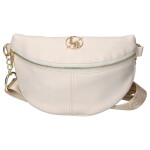 Stylová dámská koženková kabelka Ada, krémová