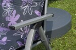 Sun garden LONDON zahradní polohovací křeslo hliníkové - stříbrné + černé