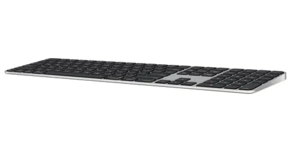 Apple Magic Keyboard s Touch ID a numerickou klávesnicí stříbrno-černá / Klávesnice / Bluetooth / DE Layout (MXK83D/A)