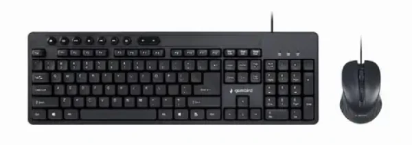 Gembird KBS-UM-04 černá / drátová klávesnice + optická myš / US layout / USB-A / 1600 DPI (KBS-UM-04)