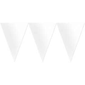 Vlaječková girlanda bílá 450cm Vlaječková girlanda bílá 450cm