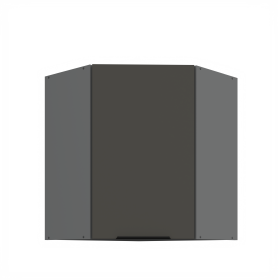 Horní rohová skříňka Aria ANT 60x60 GN-72 1F (45°) Barva korpusu: Antracit, Barva dvířek: GR - Graphite AFM
