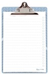 Psací podložka papírová s klipem s poznámkovými listy, 170x245mm, 50 listů, 100g papír