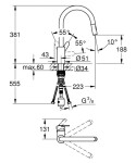 GROHE - Get Dřezová baterie s výsuvnou sprškou, chrom 31484001