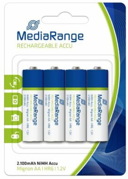 MediaRange Premium nabíjecí baterie Mignon AA / HR6 / 1.2V / 4ks (MRBAT121)