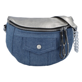 Retro jeansová ledvinka Roy4l, stříbrná