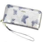 Luxusní dámská kožená lakovaná peněženka Gregorio Percis, stříbrná