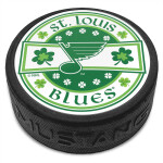 Mustang Puk St. Louis Blues NHL Lucky St. Patrick's Day Puck