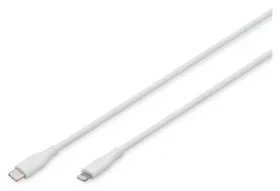 Digitus bílá / Nabíjecí a datový kabel / USB-C - Lightning / MFI / PD 60W / 1 m (AK-600110-010-W)