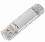 Hama Flash Pen Laeta 128 GB stříbrná / Flash disk / USB-A USB-C 3.1 / čtení: až 40 MBs (181073)