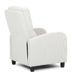 TV a relaxační křeslo, manuální polohování push back, potah manšestrová béžová látka