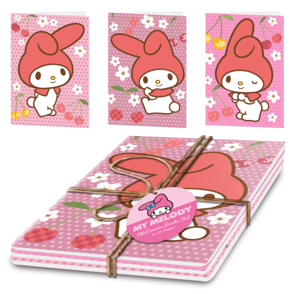 My Melody set sešitů A5, 3 ks - EPEE