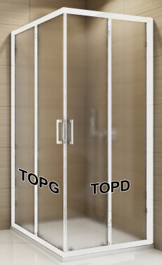 SanSwiss TOPD 1000 04 22 Pravý díl sprchového koutu 100 cm, bílá/durlux
