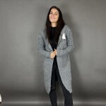 HOSH Jednobarevný kardigan BELLA Barva: Šedá