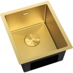 MEXEN - Trixo ocelový dřez 1-bowl 370 x 440 mm, zlatá HC 6412371000-55HC