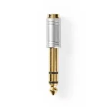 Nedis Stereo audio adaptér jack 6.35 mm (M) - jack 3.5 mm (F) stříbrná / pozlacený (CAGC23930ME)