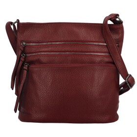 Stylová dámská koženková crossbody kabelka Lirid, vínová