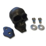 Highway Hawk Soška na blatník, cracked skull (lebka), černá - Černá