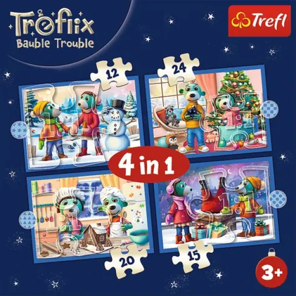 Trefl - Puzzle - Treflíci: Vánoce 4v1