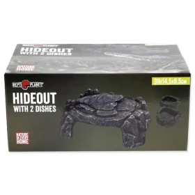 Repti Planet Jeskyně s dvěma miskami 39x14.5x9.5cm (007-51030)