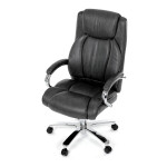 Kancelářské křeslo, houpací mechanismus, šedá ekokůže, KA-F1385 GREY