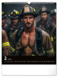 Nástěnný kalendář 2026 NOTIQUE - Dreamy Firefighters, 30 x 34 cm