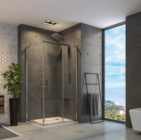 Aquatek Sprchová zástěna ABILITY R14 100x80 cm s posuvnými dveřmi