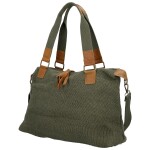 Stylová textilní kabelka na rameno Sofie, tmavě zelená