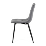 Jídelní židle, šedá, sametová látka, DCL-X7015 GREY2