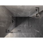 MEXEN/S - Lunar L Duo sprchový kout dveře křídlové 90 x 75, transparent, grafit kartáčovaná 834L-090L-075P-66-00
