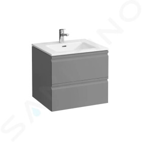 Laufen - Pro S Skříňka s umyvadlem, 600x500 mm, 2 zásuvky, matný grafit H8619614801041