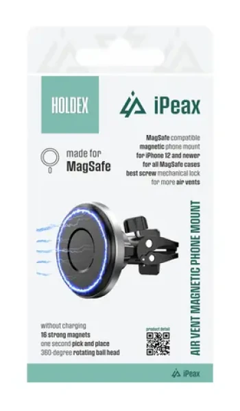 IPEAX Holdex Magnetický držák telefonu do auta s MagSafe černá (90010147)