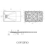 CERANO - Sprchová vanička obdélníková Gusto - SMC/minerální kompozit - strukturovaná bílá matná - 120x70x3 CER-414611