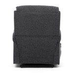 Křeslo polohovací elektrické, 1 motor, šedá látka, bezdrátové nabíjení pro mobilní telefon