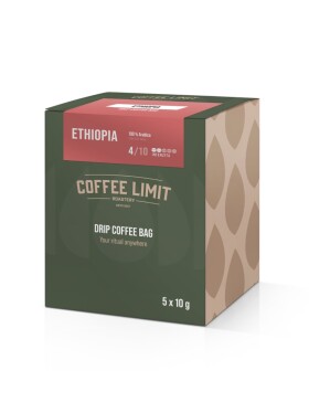 COFFEE LIMIT DRIP COFFEE BAG - Ethiopia Sidamo - 5 ks x 10 g