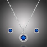 Souprava šperků Swarovski Elements Isabelle, Modrá 40 cm + 5 cm (prodloužení)