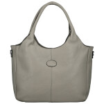 Trendy dámská koženková kabelka na rameno Stifa, šedá