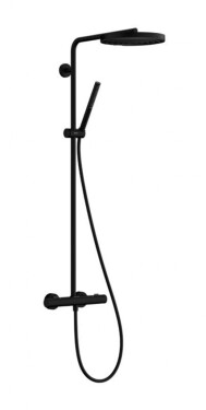 HANSGROHE - Pulsify S Puro Sprchový set s termostatem, průměr 26 cm, 1 proud, EcoSmart, matná černá 24223670