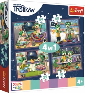 Trefl - Puzzle - Dobrou noc Treflíci: Večerní rituály 4v1