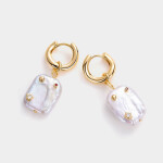 Luxusní náušnice Camille, Zlatá Bílá