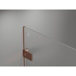 MEXEN/S - Lunar-F L sprchový kout skládací dveře pravá 90 x 80, transparent, růžové zlato 836L-090-080-60-00-P