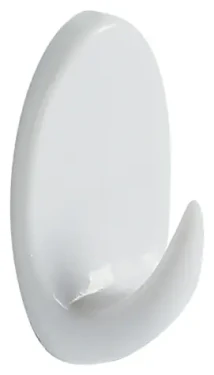 Spirella MAXI oválné háčky na ručníky 2 ks bílé / ABS / samolepící / 55 x 35 mm