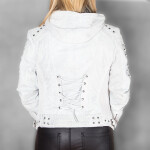 Dámská Kožená Bunda Morgana Brixton Bílá Velikost: 4XL