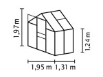 Polykarbonátový skleník – Vitavia Venus 2500, PC 6 mm, stříbrný