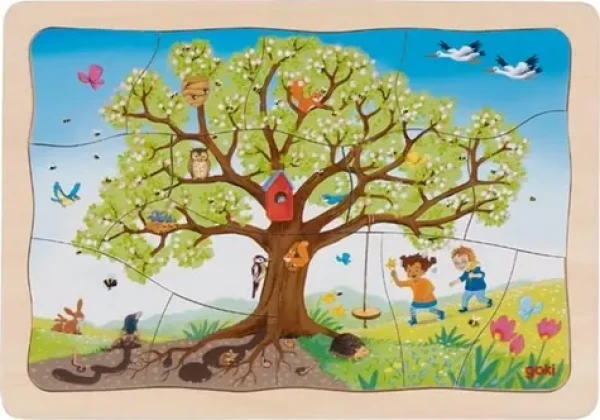 GOKI Vícevrstvé puzzle Jabloň v ročních obdobích