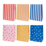 Eulenschnitt Papírový sáček Dots and Stripes 27 × 21 cm – set 6 ks, multi barva, papír
