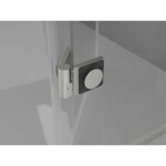 MEXEN/S - Lunar-F skládací sprchové dveře levé 90, transparent, nikl kartáčovaný 836-090-000-97-00-L