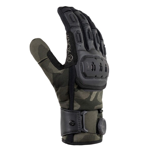 Textilní motocyklové rukavice Knox Orsa IV zelené Camo - XL