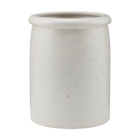 House Doctor Kameninová nádoba Pion Grey/White 15 cm, béžová barva, keramika